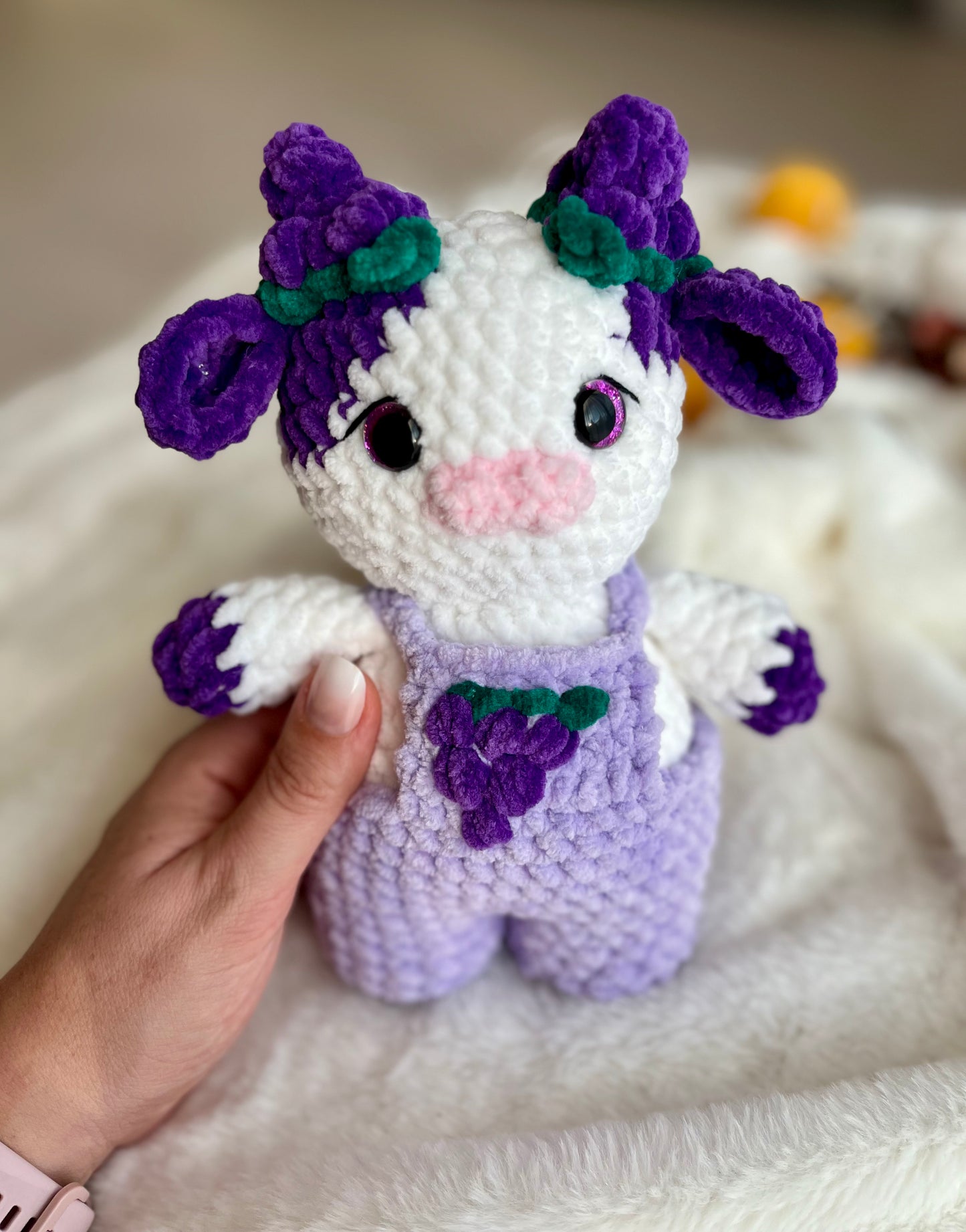 Crochet Grape Cow