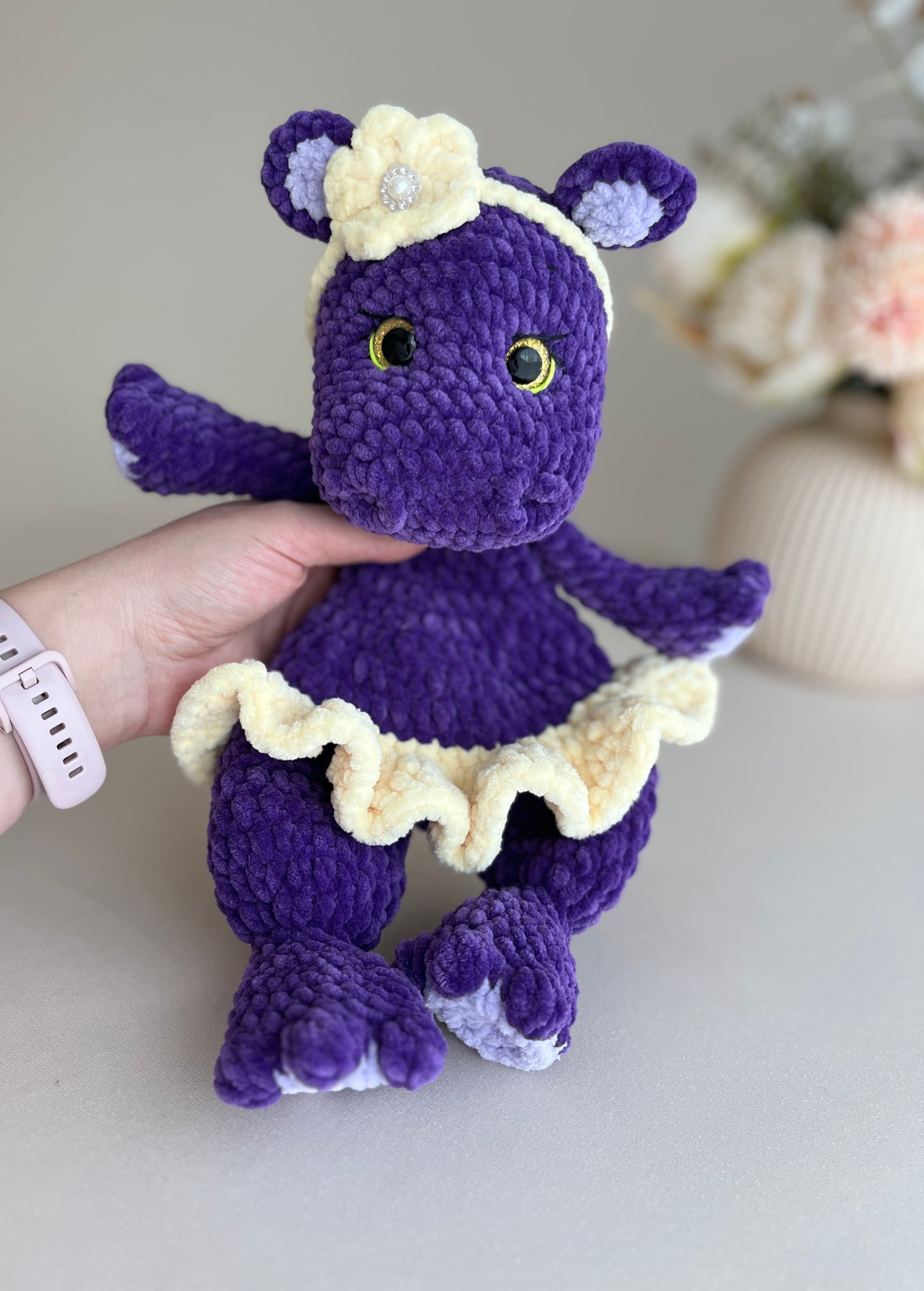 Crochet OLI the Hippo- Snuggler