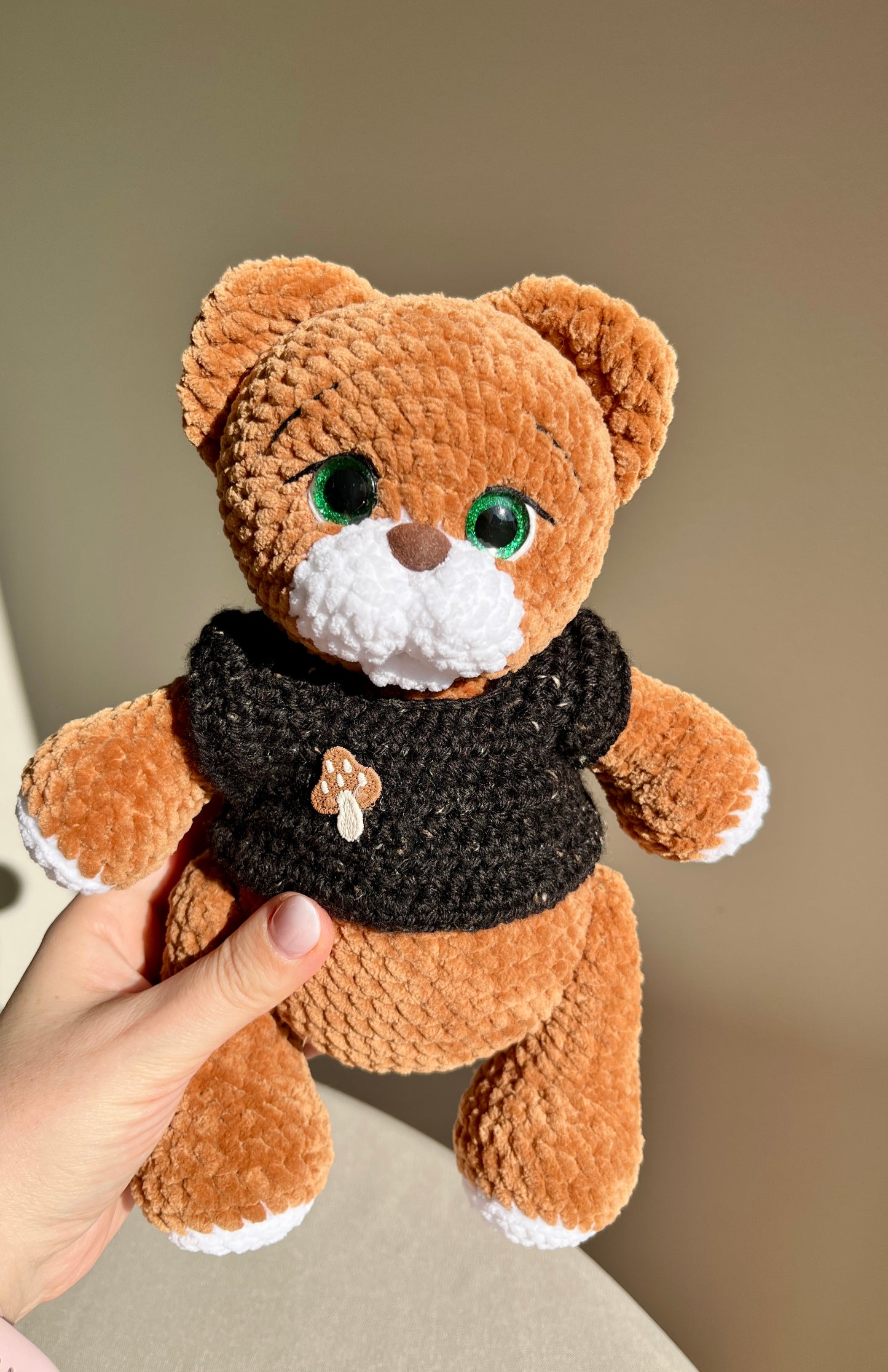 Crochet Teddy Bear with movable legs
