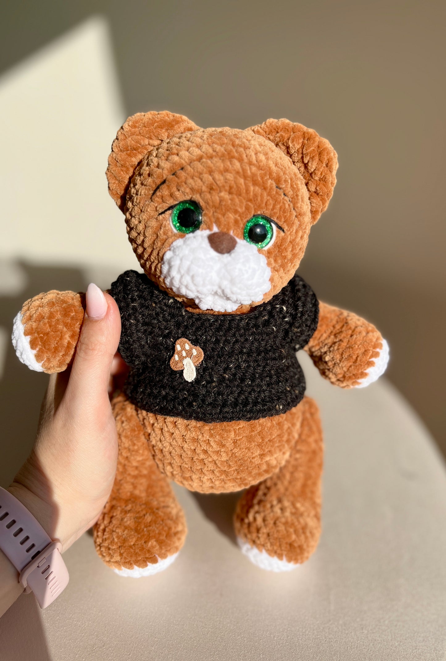Crochet Teddy Bear with movable legs
