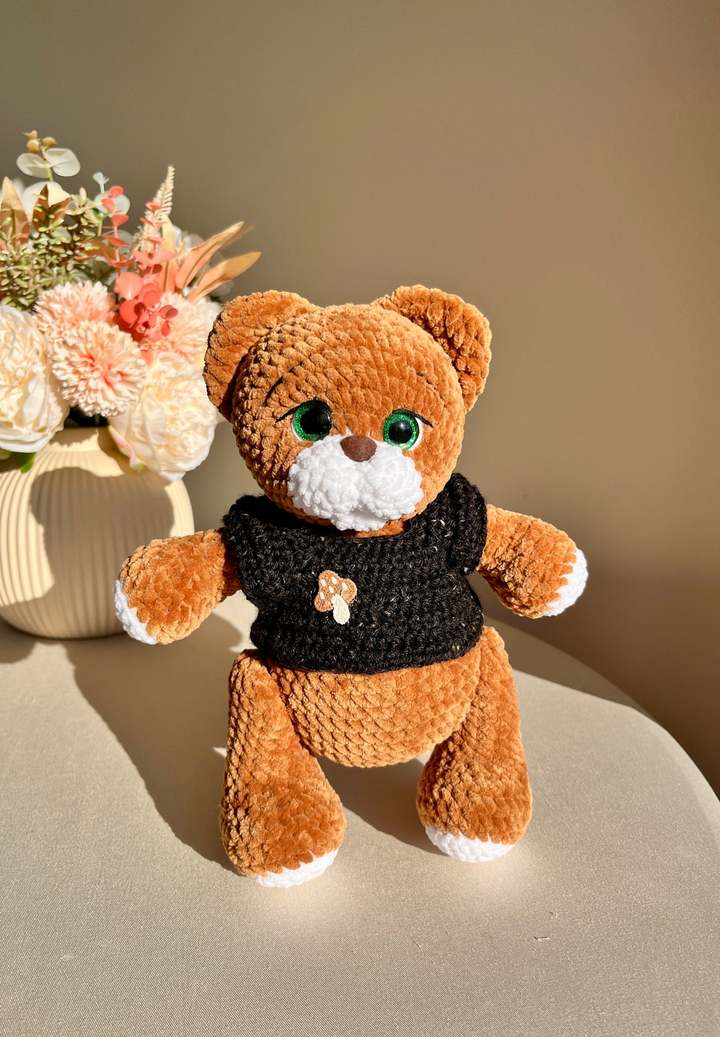 Crochet Teddy Bear with movable legs
