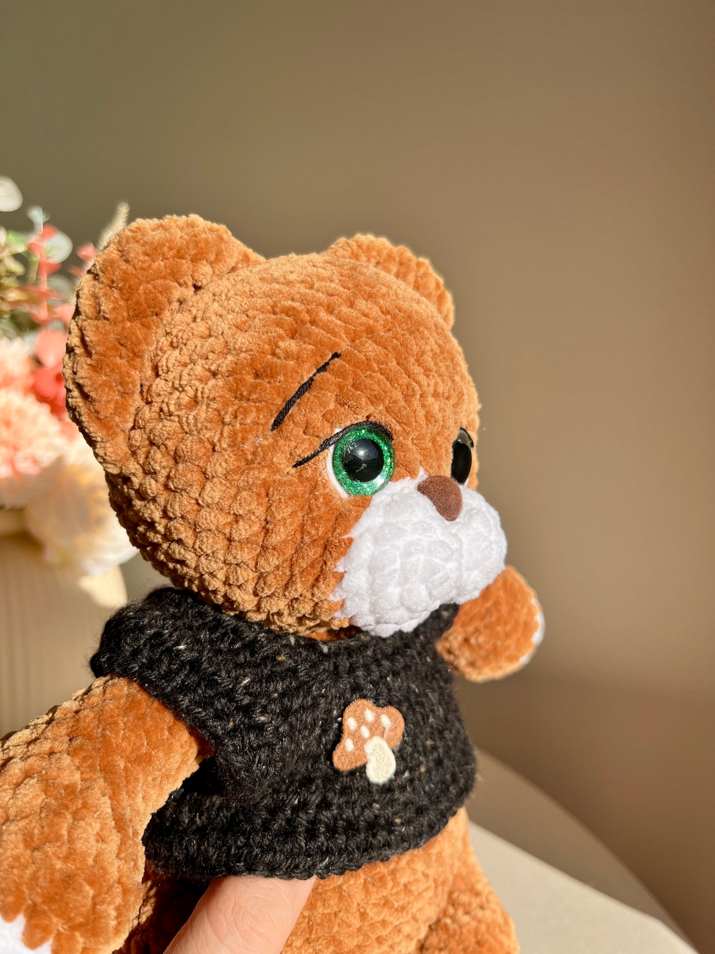 Crochet Teddy Bear with movable legs