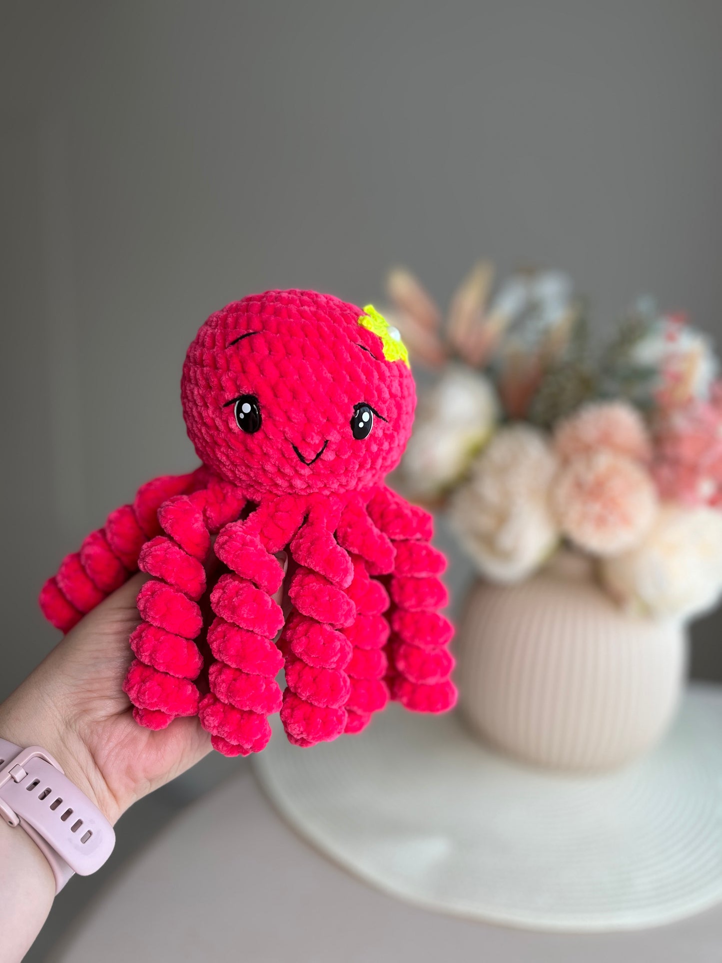 Crochet Pink Octopus