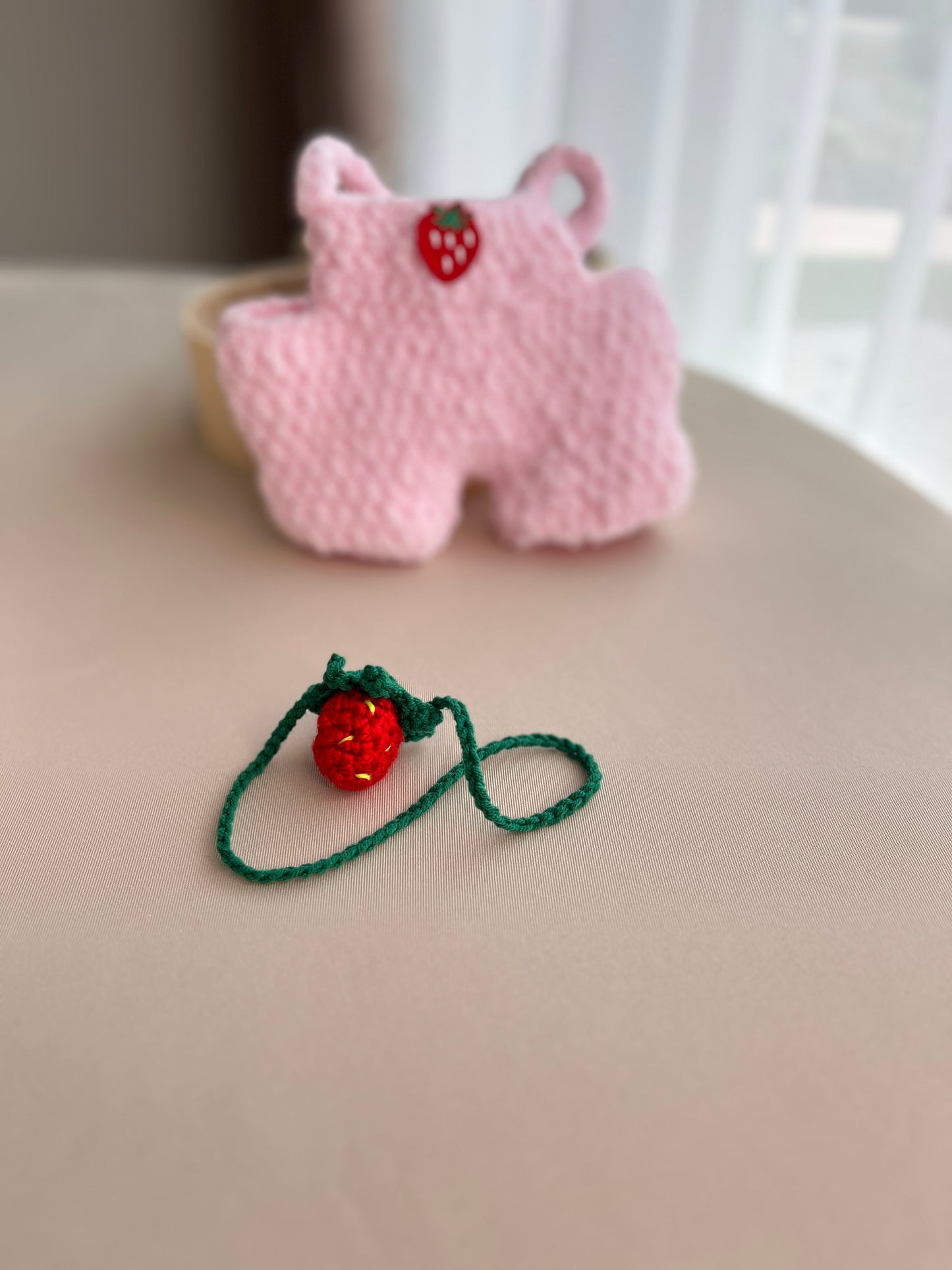 Crochet Puffy Strawberry Cow