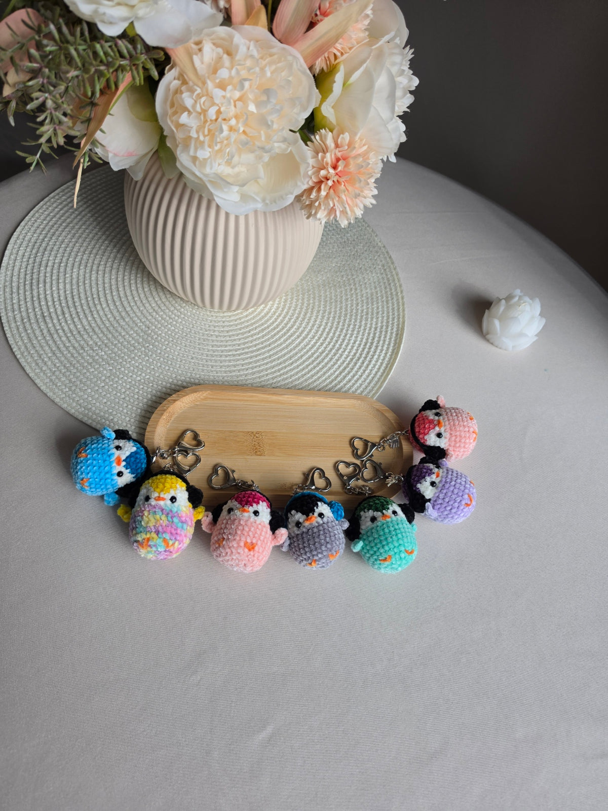 Crochet Penguin Keychain/ Bag charm