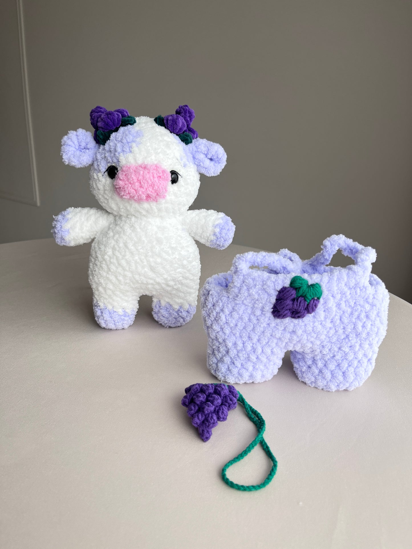 Crochet Puffy Grape Cow