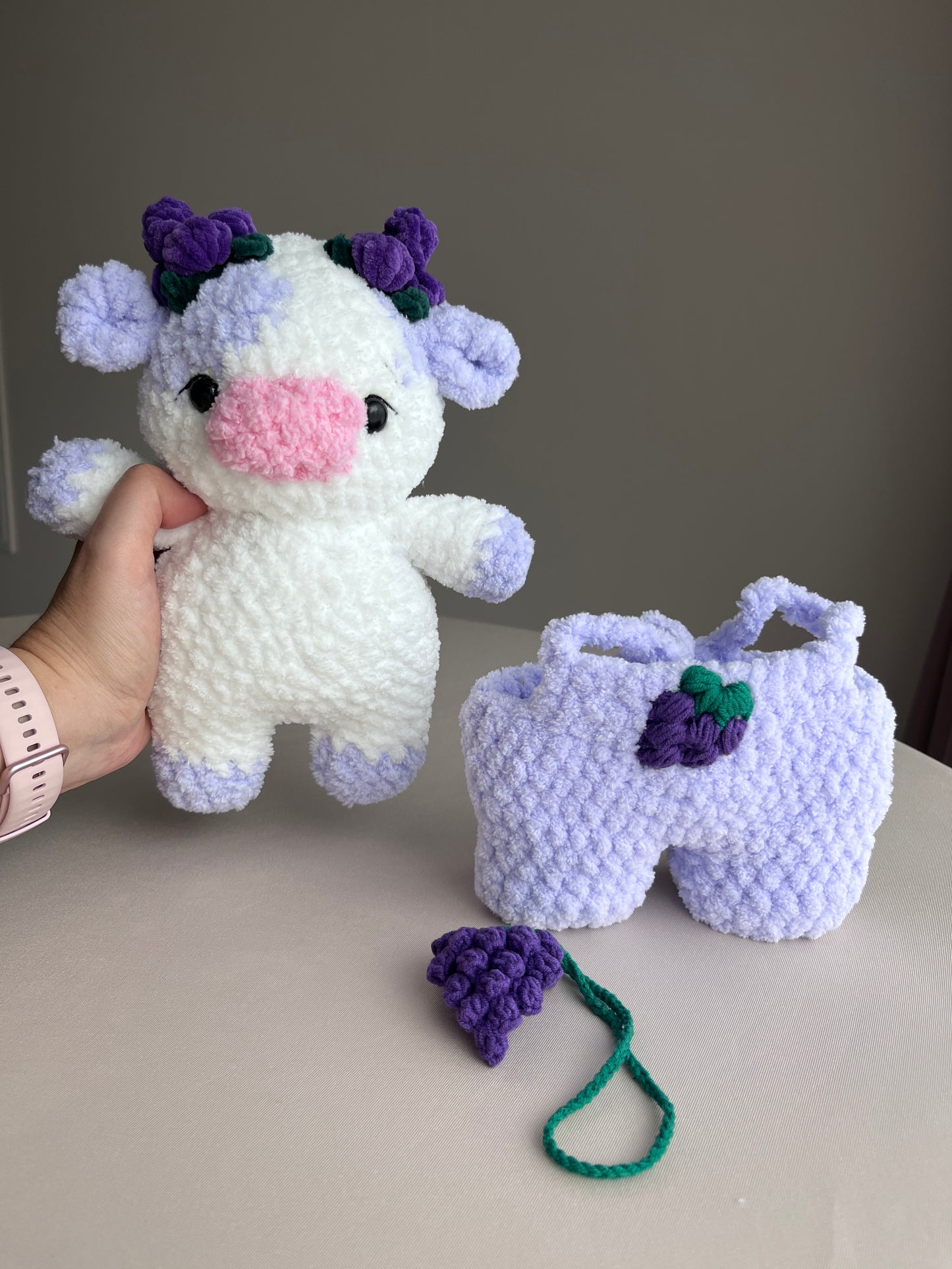 Crochet Puffy Grape Cow