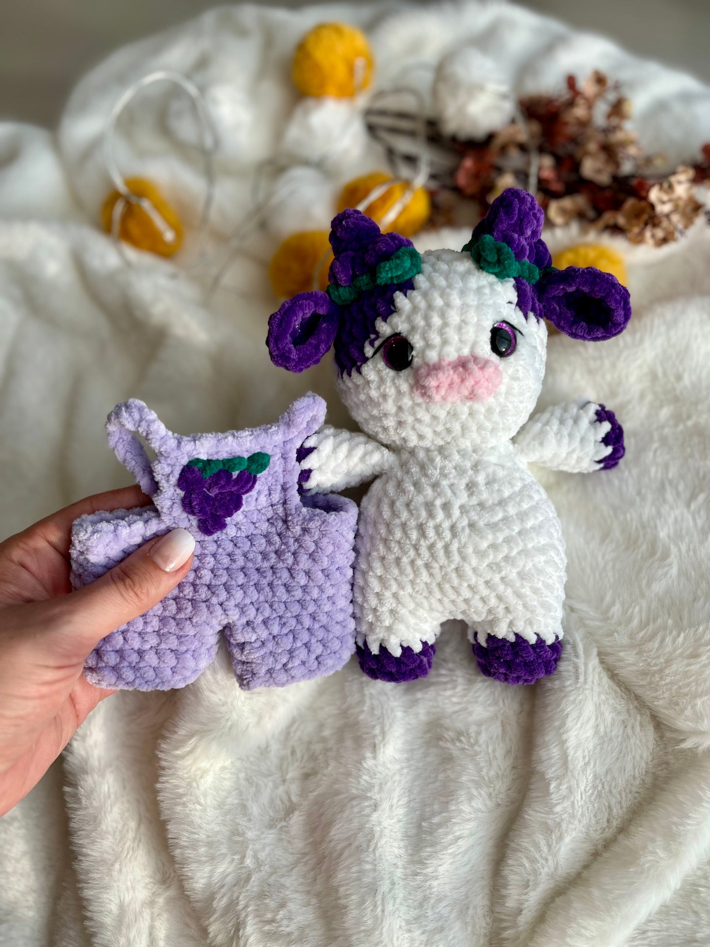 Crochet Grape Cow