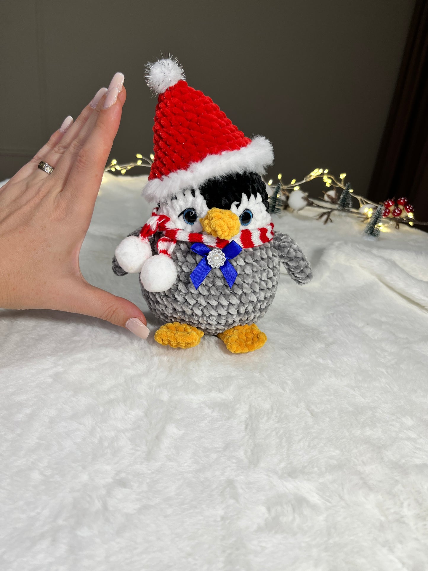 Crochet Velvet Penguin