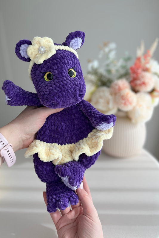 Crochet OLI the Hippo- Snuggler