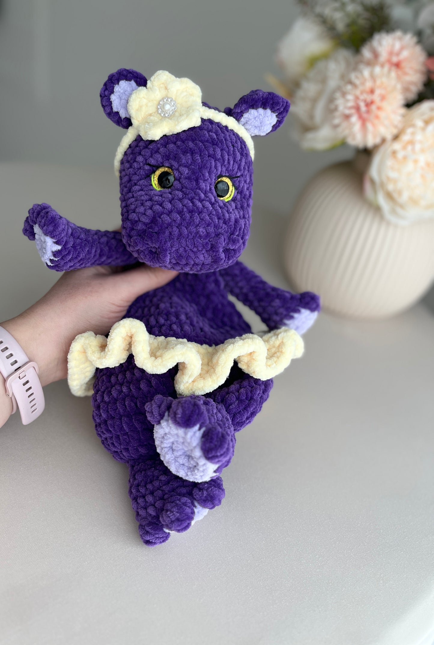 Crochet OLI the Hippo- Snuggler