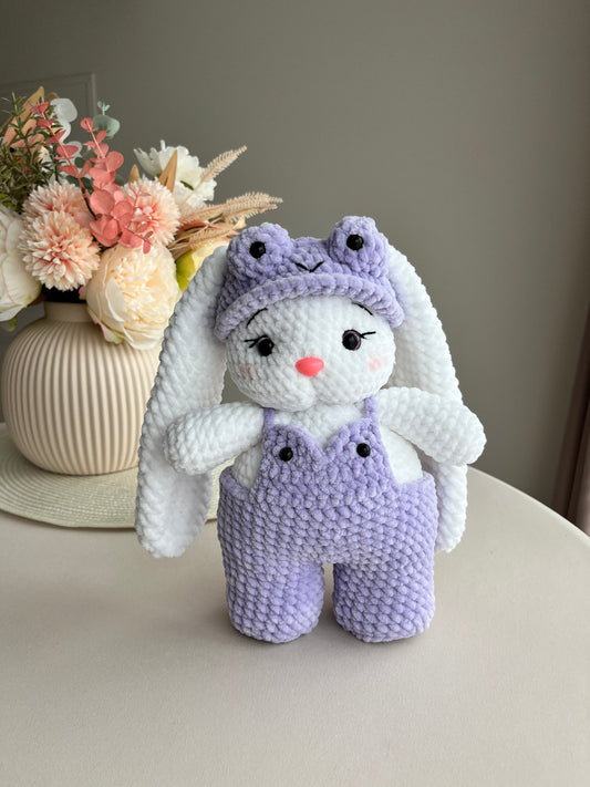 Crochet Bunny in Purple Costume