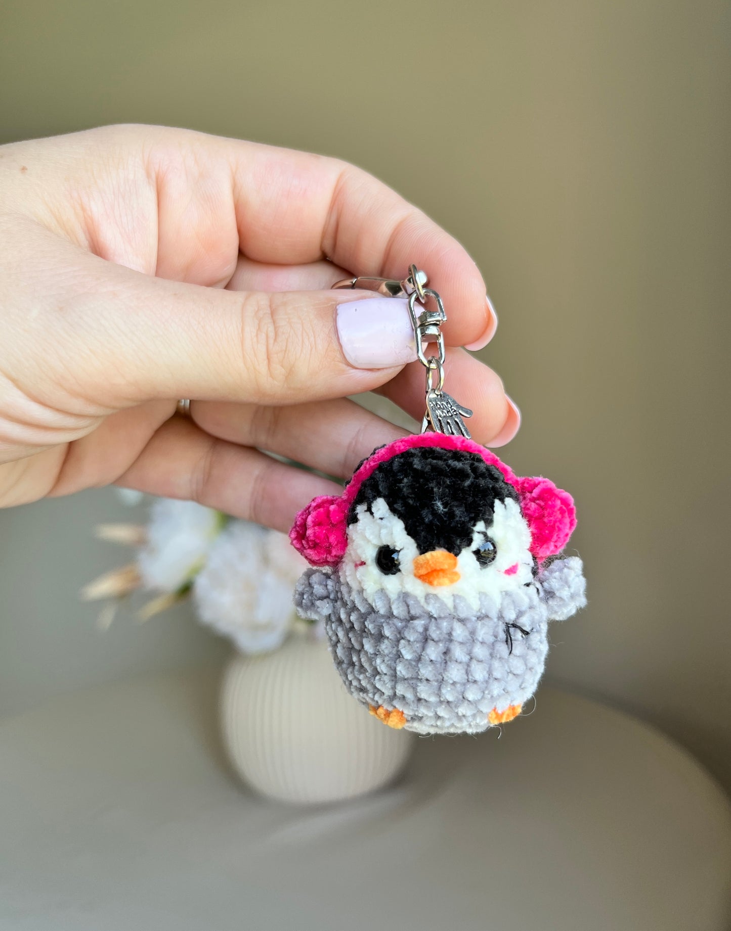 Crochet Penguin Keychain/ Bag charm