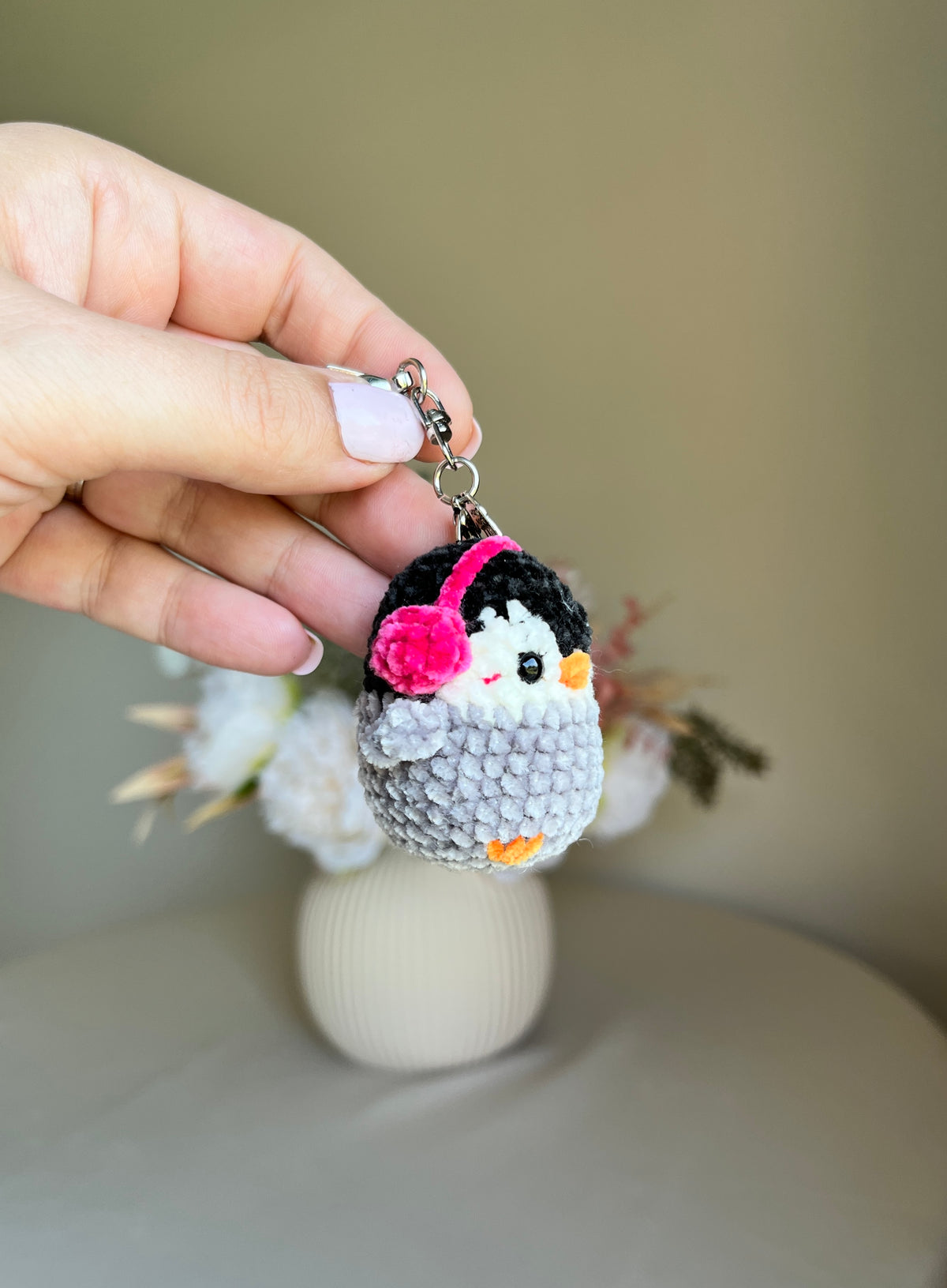 Crochet Penguin Keychain/ Bag charm