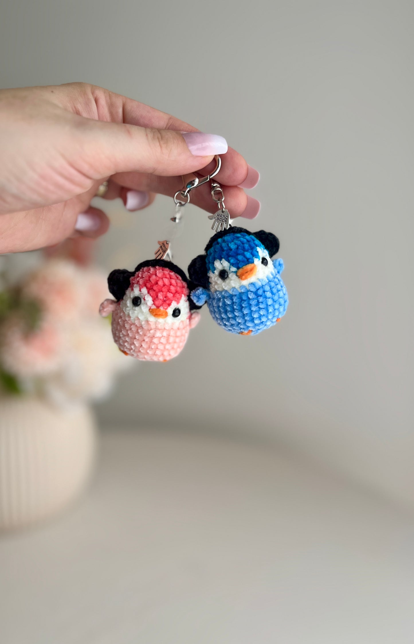 Crochet Penguin Keychain/ Bag charm