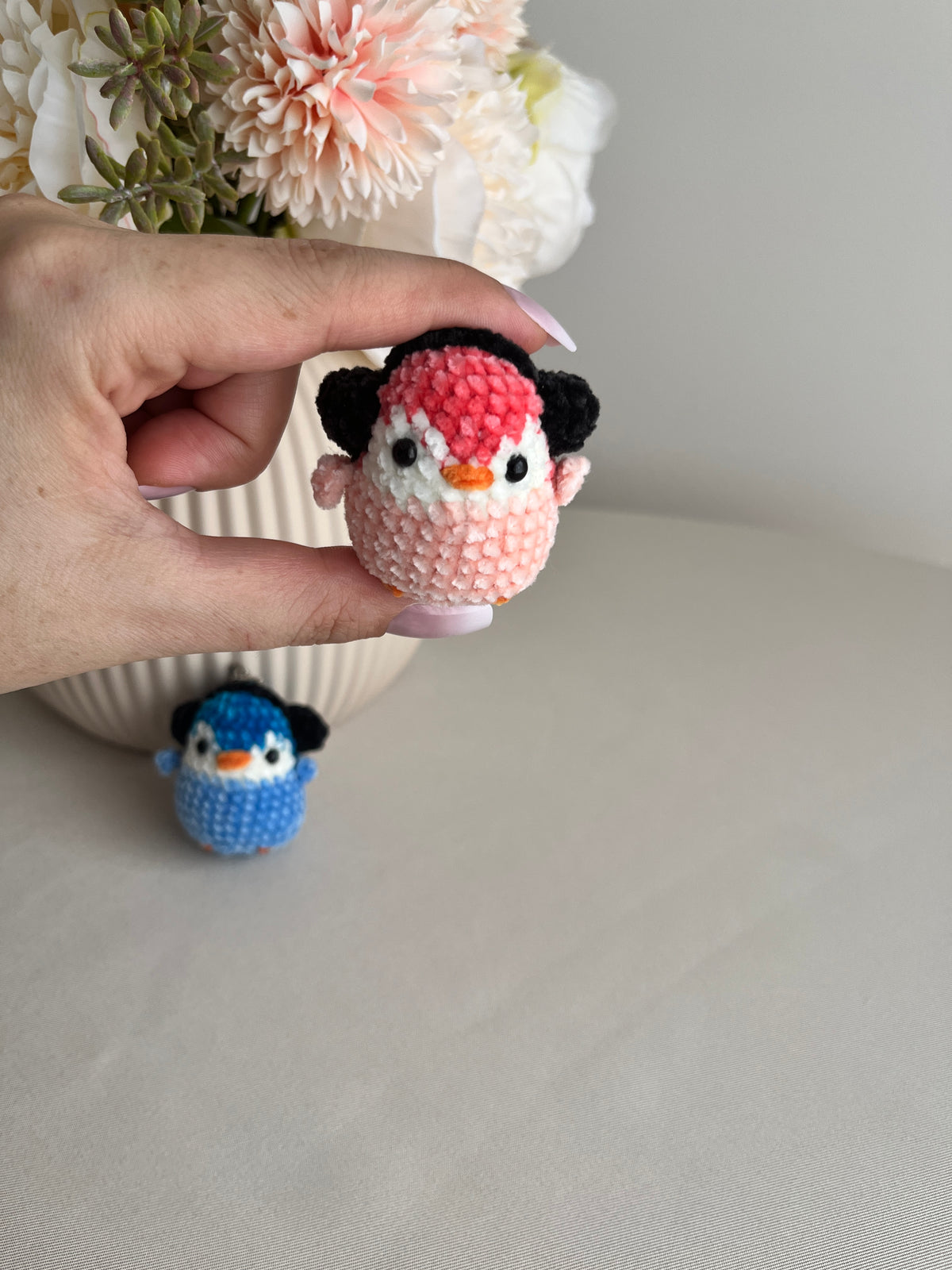 Crochet Penguin Keychain/ Bag charm