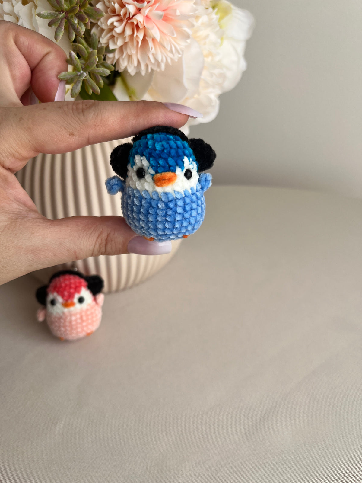 Crochet Penguin Keychain/ Bag charm